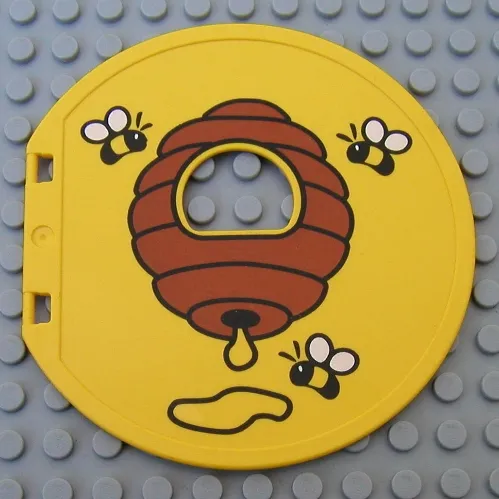 Duplo Ball Tube Exit Door with Bees and Hive Print