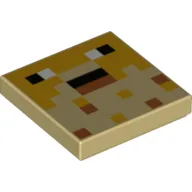 Tile 2 x 2 with Pixelated Face, Black Eyes Print