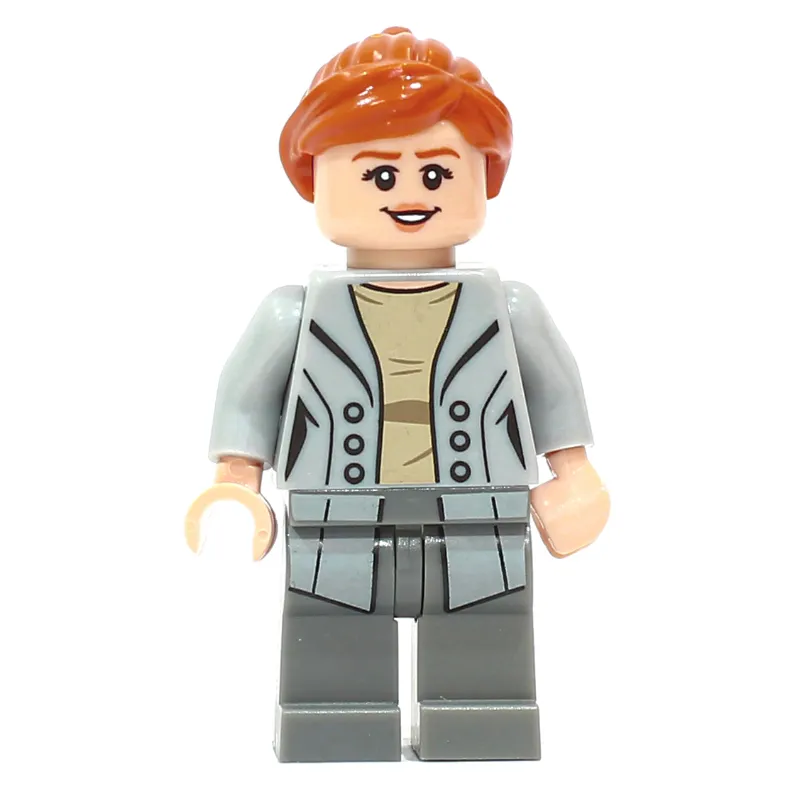 Claire Dearing in Long Light Bluish Gray Coat