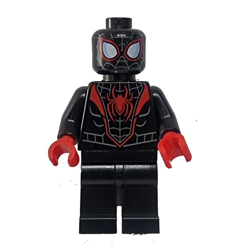 Spider-Man (Miles Morales), Red Hands, Gray Face Webbing
