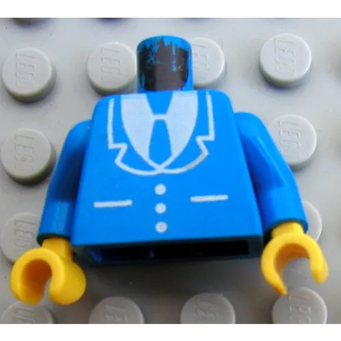 Torso Jacket and Tie Print, Blue Arms, Yellow Hands