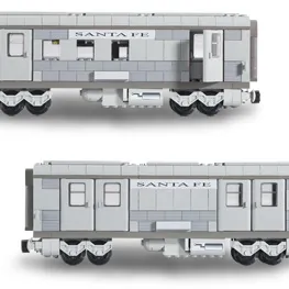 Santa Fe Cars - Set I (mail or baggage car)