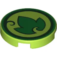 Tile Round 2 x 2 with Earth Power Icon Print