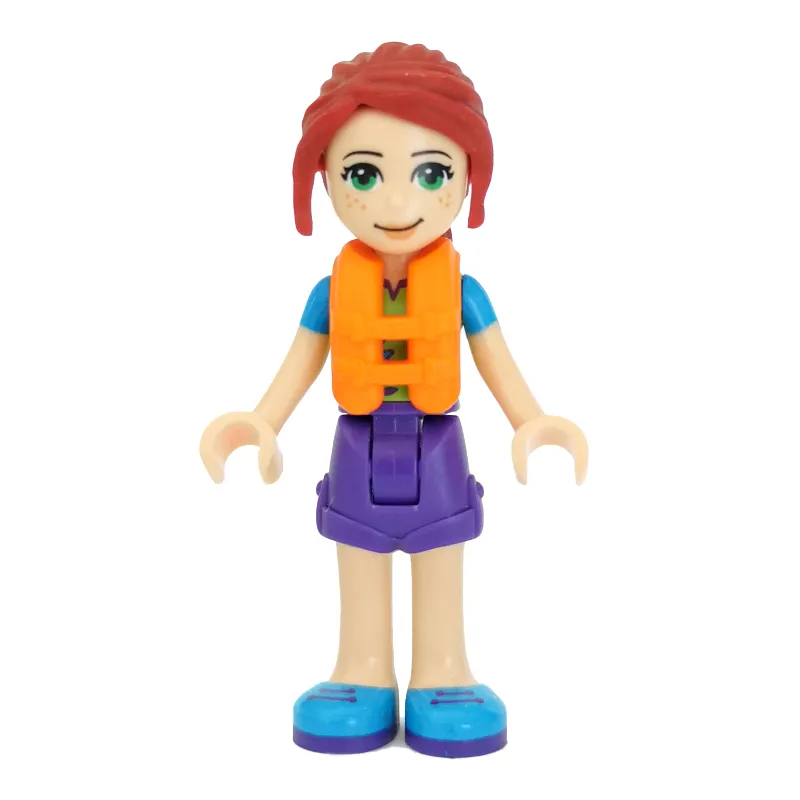 Mia - Lime Top, Dark Purple Skirt, Life Vest