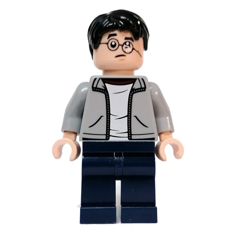 Harry Potter, Open Light Bluish Gray Jacket over White Shirt, Dark Blue Legs