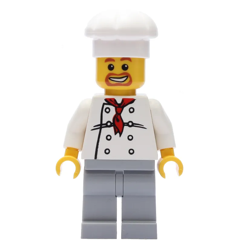 Chef, Red Neckerchief, Light Bluish Gray Legs, Goatee Beard