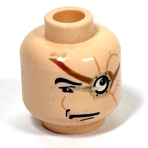 Minifig Head Alastor Mad-Eye Moody, Monocle (Magic Eye), Scars Print