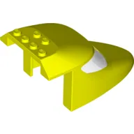 Aircraft Fuselage Curved Forward 6 x 10 x 4 Top with 2 Trans-Clear Window Panes