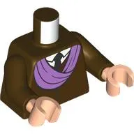 Torso, Jacket, Lavender Turban Wrappings, White Shirt, Black Tie Print, Dark Brown Arms, Light Nougat Hands