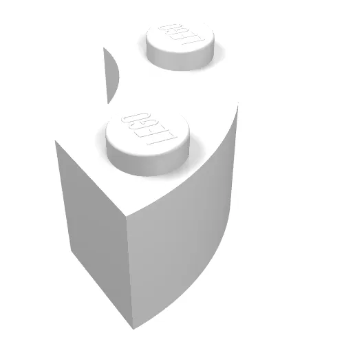 Brick Round Corner 2 x 2 Macaroni without Stud Notch