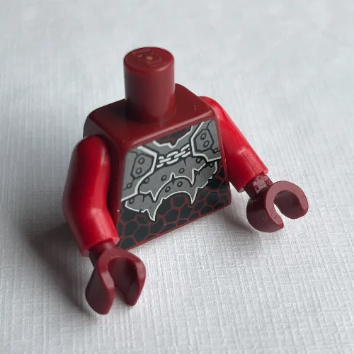 Torso Armor with Chain print, Red Arms, Dark Red Hands
