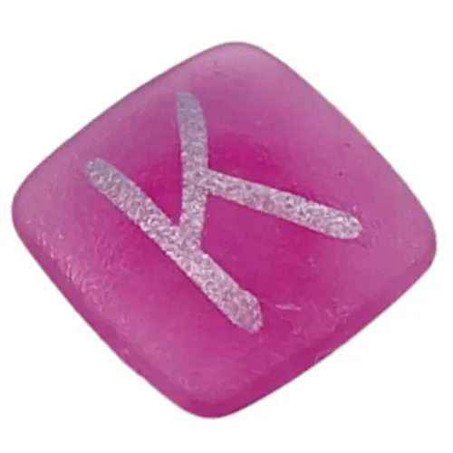 Clikits Icon, Square 2 x 2 Small with Pin and Silver 'K' Print