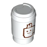 Equipment Cup with Take Out Lid and Minifig Smile Print