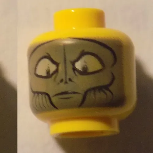 Minifig Head Zam Wesell, Veil / Gray Face Print