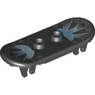 Sports Skateboard with Trolley Wheel Holders with Blue and White Print