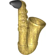 Musical Instrument Saxophone with Black Mouthpiece Print