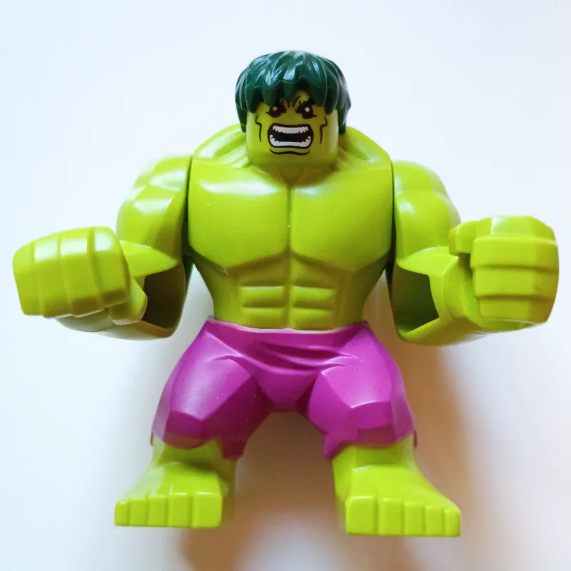 Hulk (Big Fig), Dark Green Hair, Magenta Pants