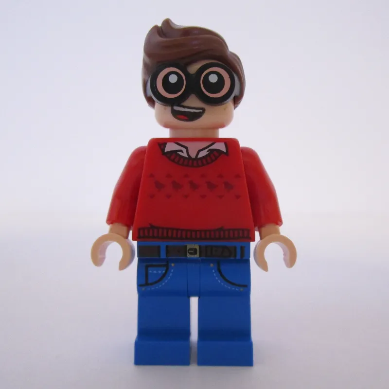 Dick Grayson with Red Sweater with Dark Red Robins Pattern