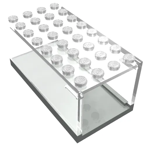 HO Scale Accessory Garage 4 x 8 x 3 Box with Trans-Clear Top