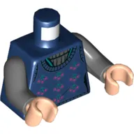 Torso Sweater, Bright Pink Dots, Dar Turquoise Arrows, Dark Bluish Grey Shirt Print, Dark Bluish Gray Arms, Light Nougat Hands