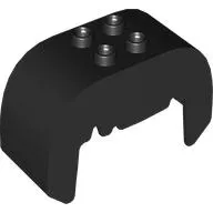 Duplo Brick, Hair, 2 x 2 Top Studs, Straight, Jagged Bangs