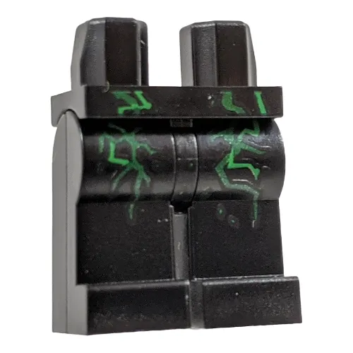 Hips and Black Legs with Green and Lime Electricity Print