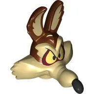 Minifig Head Special, Tan Face, Eyes and Ears Print (Wile E Coyote)