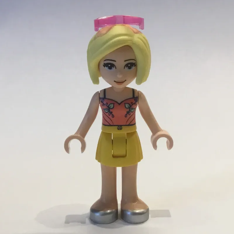 Roxy - Coral Top, Yellow Skirt, Sunglasses