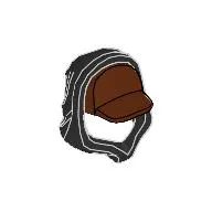 Hood over Cap, Reddish Brown Cap Pattern