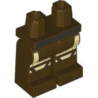 Hips and Dark Brown Legs with Black Belt, Tan Jedi Tunic print