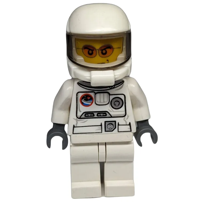 Astronaut, White, Space Helmet with Trans-Brown Visor, Orange Sunglasses (3626b Head)