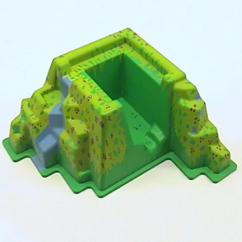 Baseplate Raised 22 x 22 x 10 Mountain with Flowers and Stream Print