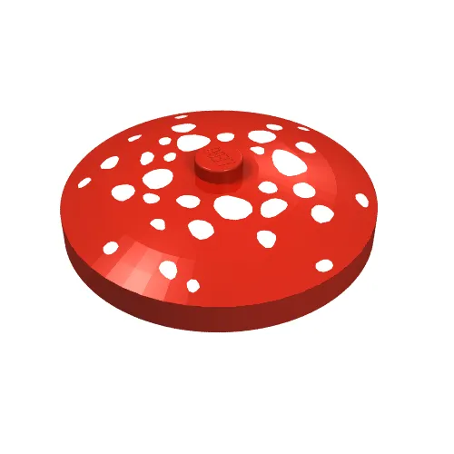 Dish 4 x 4 Inverted [Radar] with Mushroom Spots Print