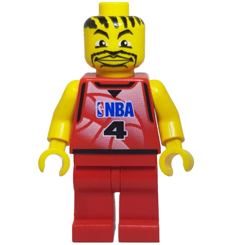 Basketball Player, Red Torso, Red Non-spring Legs #4