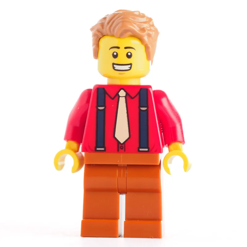 Red Torso, Dark Orange Legs, Medium Nougat Hair