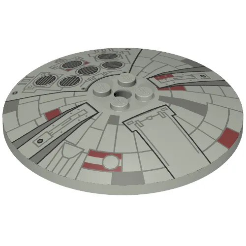 Dish 8 x 8 Inverted [Radar] with Mini Millennium Falcon Print