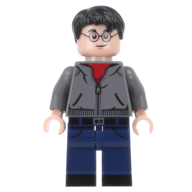 Harry Potter, Dark Bluish Gray Jacket over Red Shirt, Dark Blue Legs