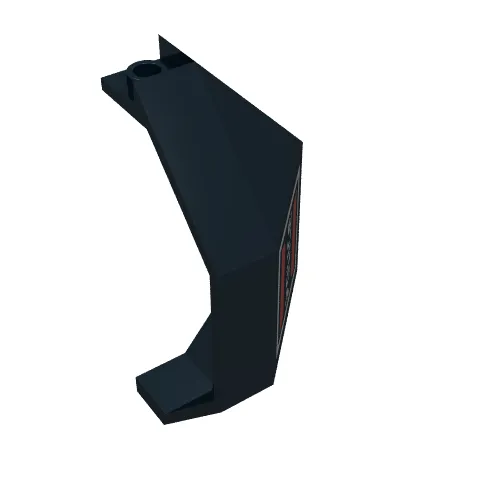 Panel 3 x 3 x 6 Corner Convex with Space Police I Logo Print Left