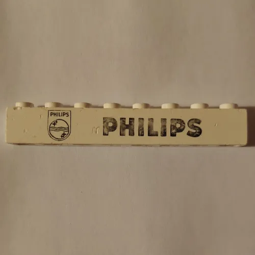 Brick 1 x 8 with 'PHILIPS' Logo Print