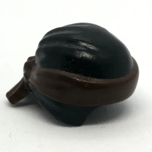 Head Wrap with Headband and Knot, Dark Brown Pattern