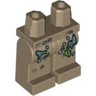 Hips and Dark Tan Legs with Marine Growth Print