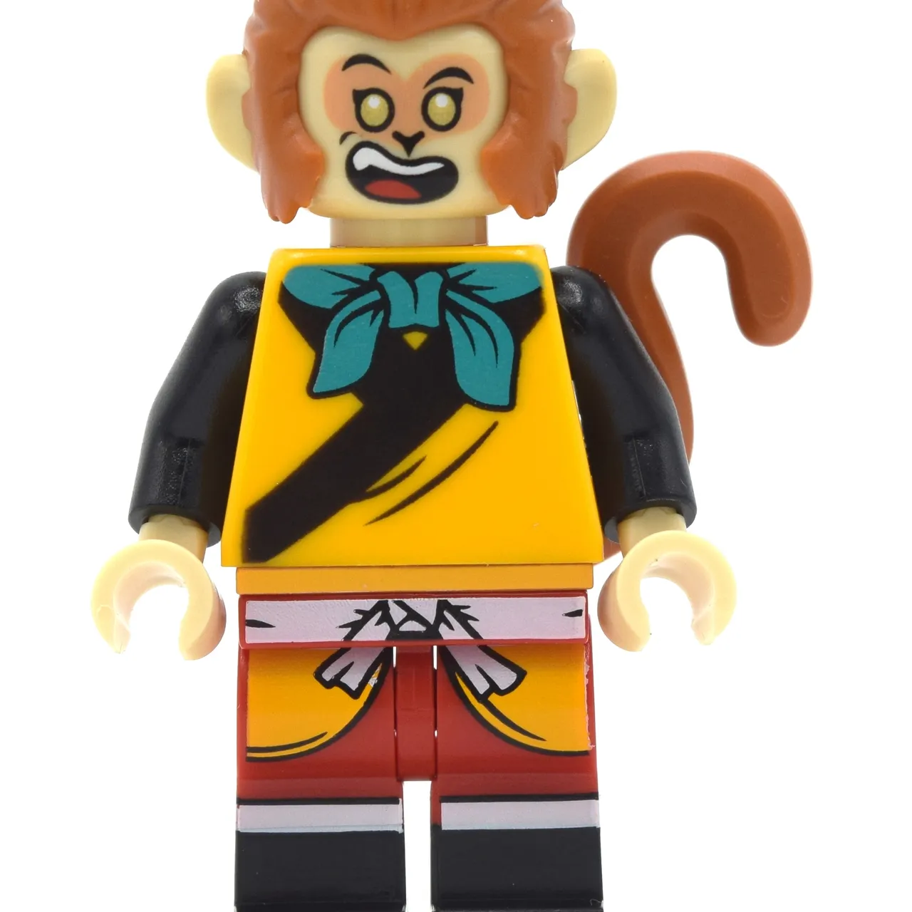 Monkey King, Dark Turquoise Bow, Smile / Angry