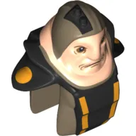 Minifig Head Special with Chest and Shoulder Cover (Unkar Plutt)