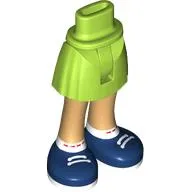 Minidoll Hips and Short Skirt with Warm Tan Legs, White/Dark Blue Shoes print