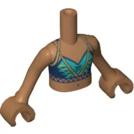 Minidoll Torso Girl, Purple / Azure Bikini, Yellow Straps