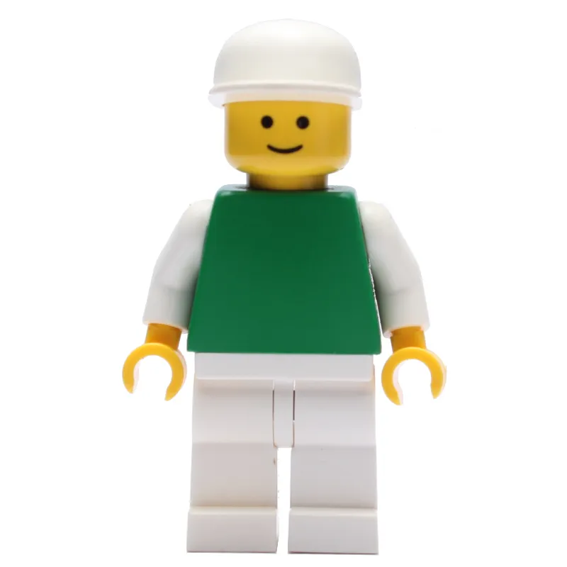 Green Torso, White Legs, White Cap