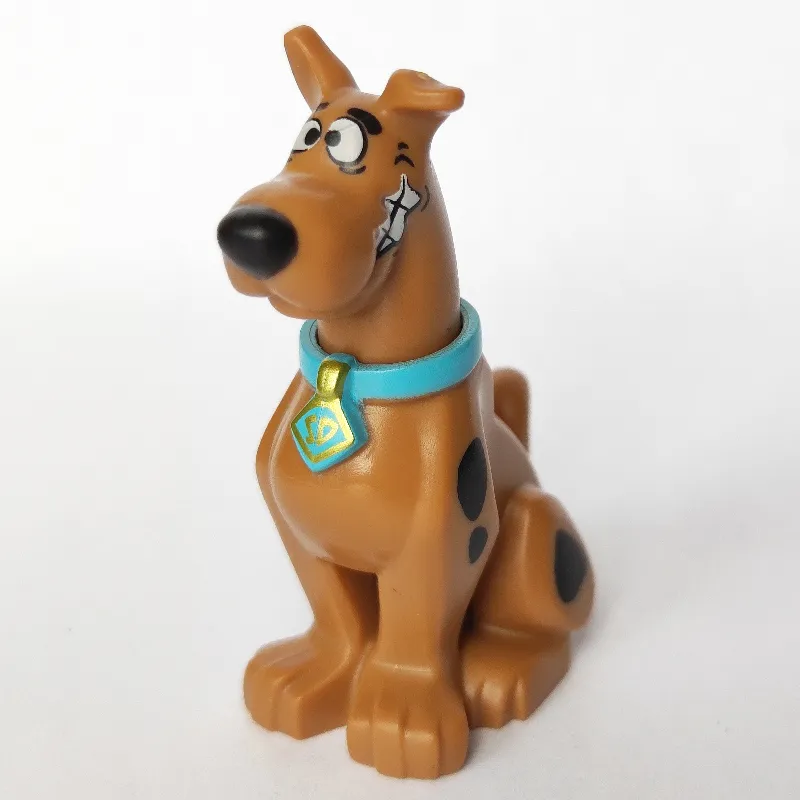 Scooby-Doo Sitting Down with Scared, Clenched Teeth