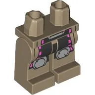 Hips and Dark Tan Legs with Coat Tails, Black/Magenta Cloth, Silver Knees print