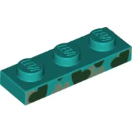 Plate 1 x 3 with Camouflage Print