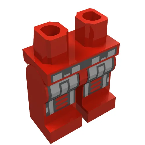 Hips and Red Legs with Silver and Black Robot Print